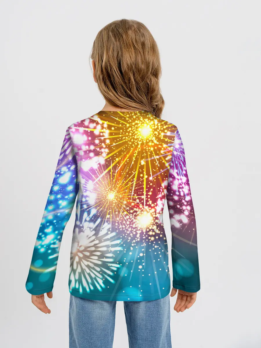 Детский лонгслив / Атмосфера праздника, яркий салют