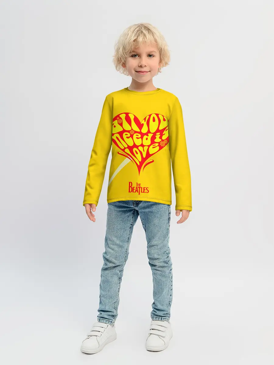 Детский лонгслив / All u need is love Beatles
