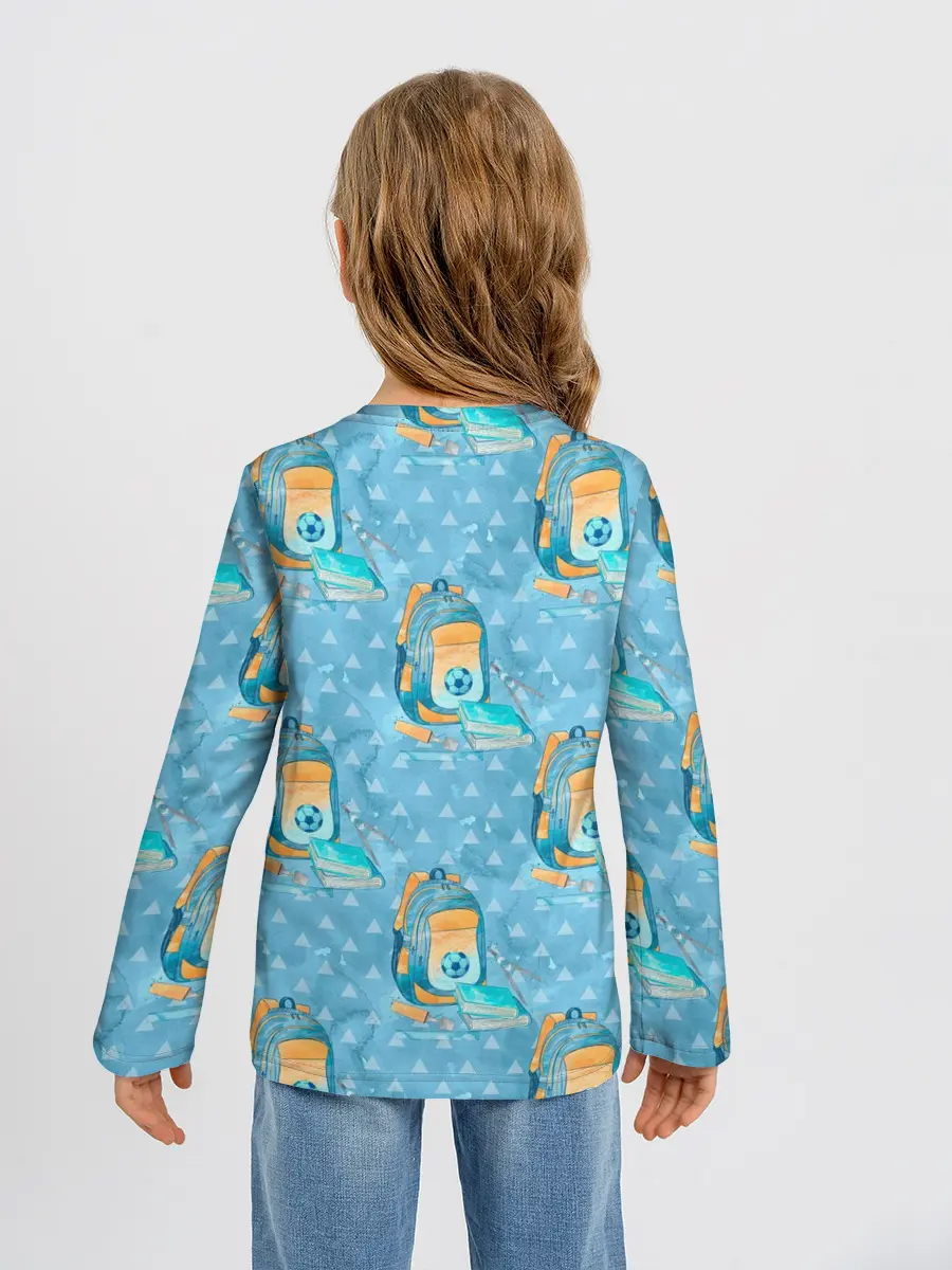 Детский лонгслив / Школьник - футболист