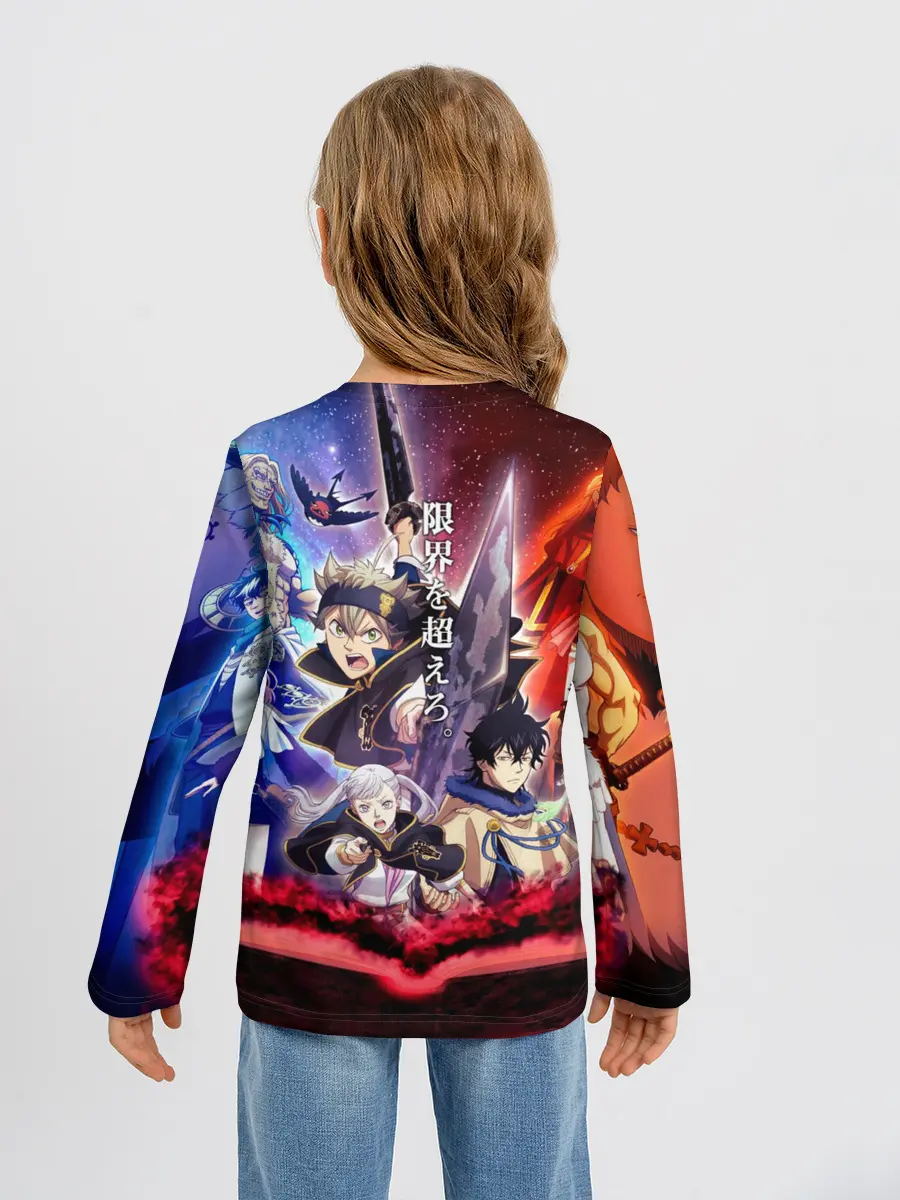 Детский лонгслив / Черный клевер герои и вселенная Аста Юно