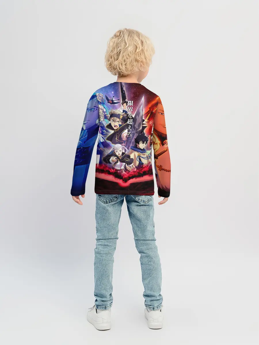 Детский лонгслив / Черный клевер герои и вселенная Аста Юно