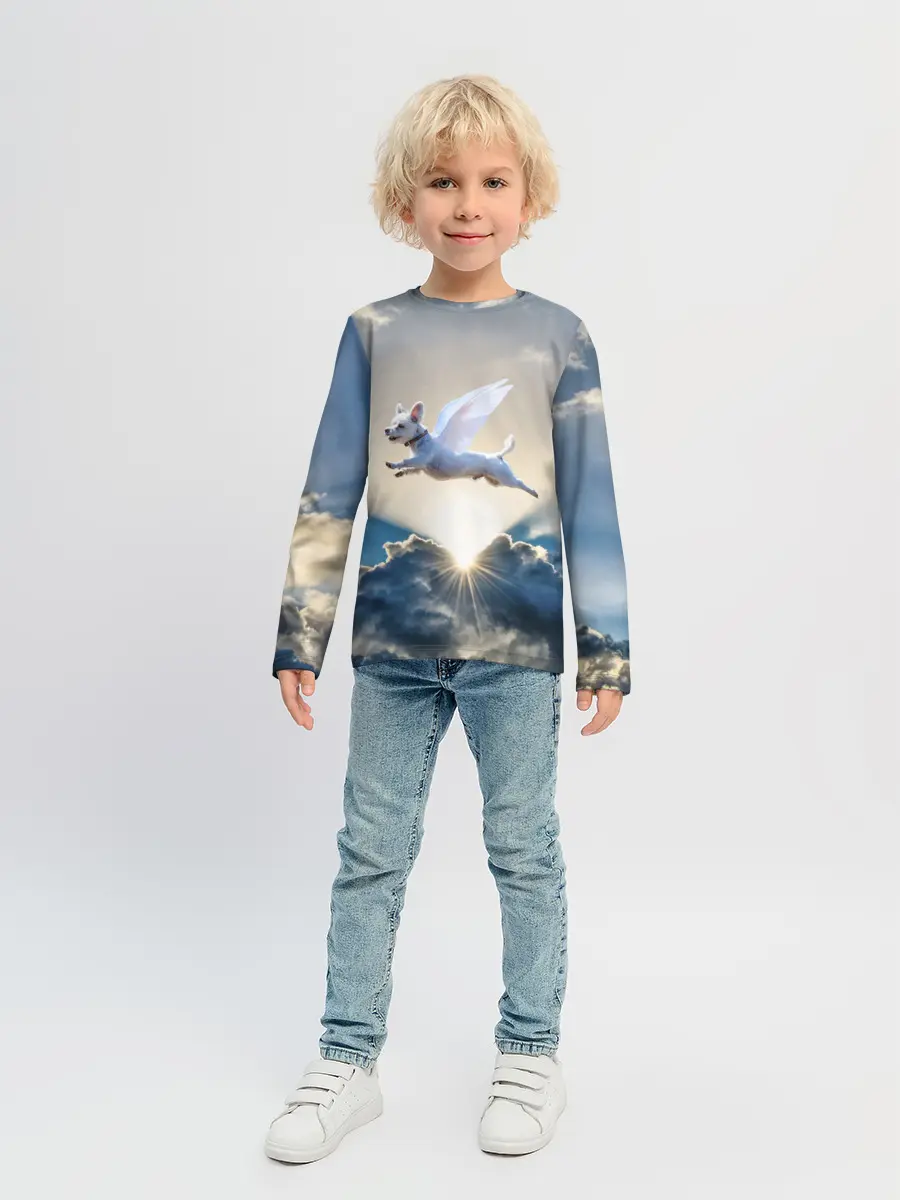 Детский лонгслив / Ангельский пес