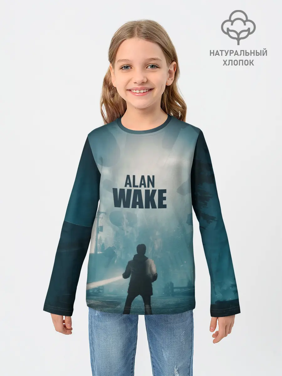 Детский лонгслив / Алан Уэйк арт