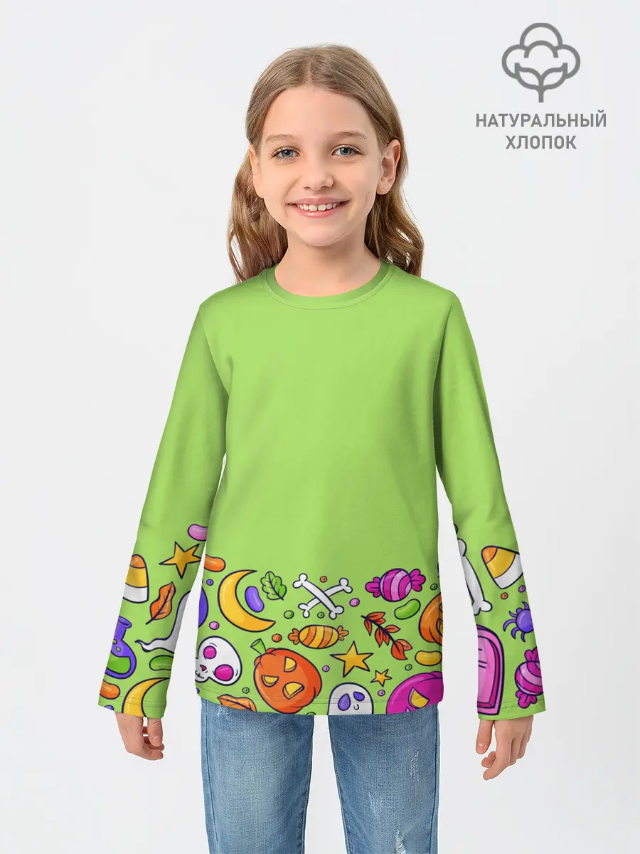 Детский лонгслив / Halloween art