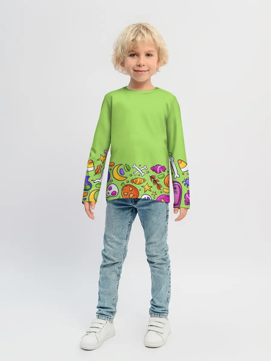 Детский лонгслив / Halloween art