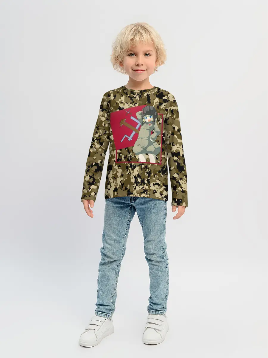 Детский лонгслив / Домашний танкист
