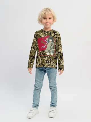 Детский лонгслив / Домашний танкист