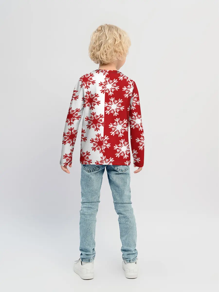 Детский лонгслив / Новогодние Снежинки 2022