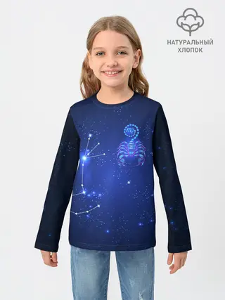 Детский лонгслив / Знак зодиака - Скорпион