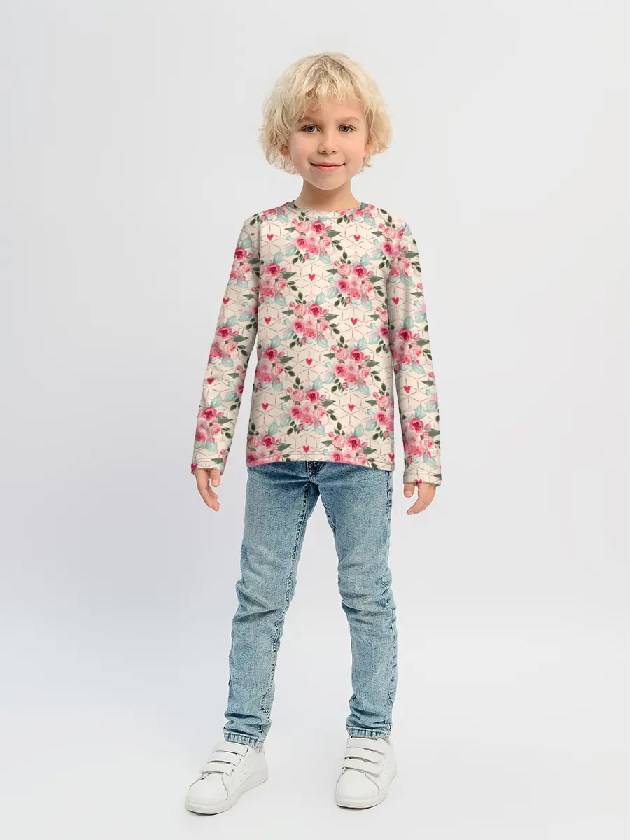 Детский лонгслив / полевые цветочки