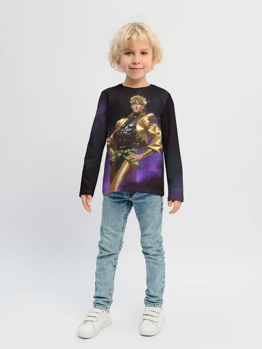 Детский лонгслив / Дио Брандо Космический из ДЖО джо