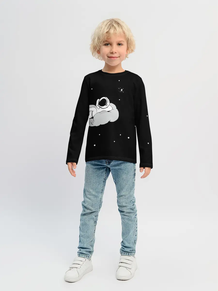 Детский лонгслив / Космонавт на облаке
