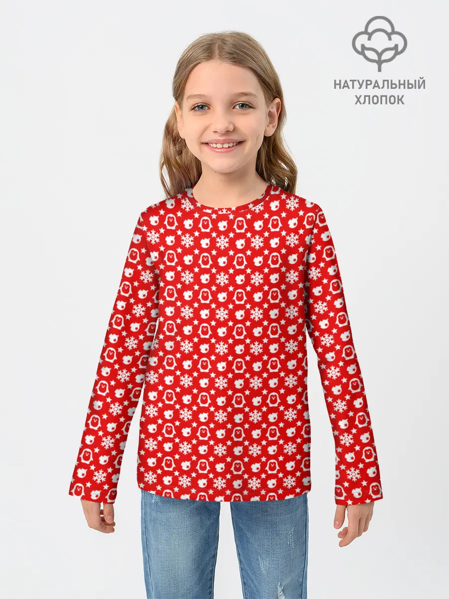 Детский лонгслив / Funny penguins