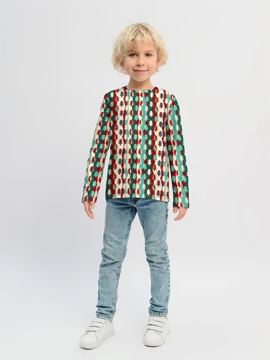 Детский лонгслив / Маленькие Ёлочки