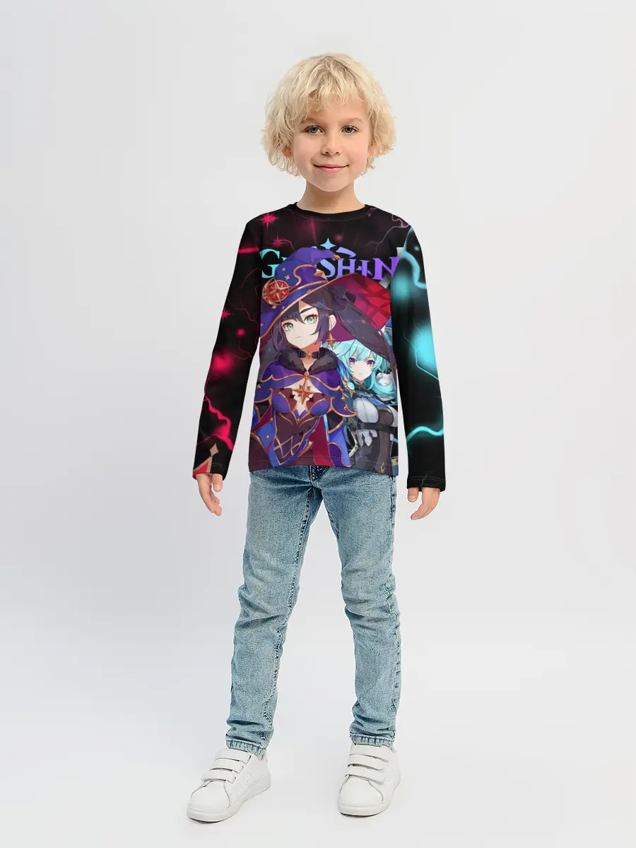 Детский лонгслив / Мона и Эола, Genshin Impact