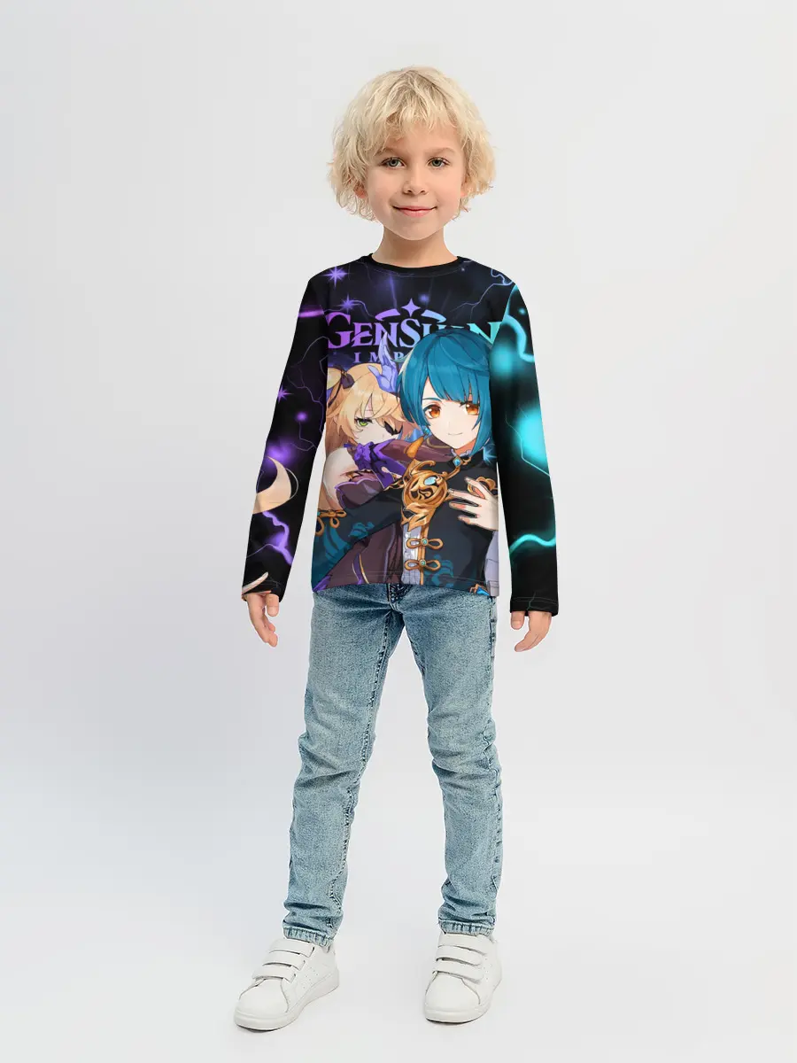 Детский лонгслив / Фишль и Син Цю, Genshin Impact