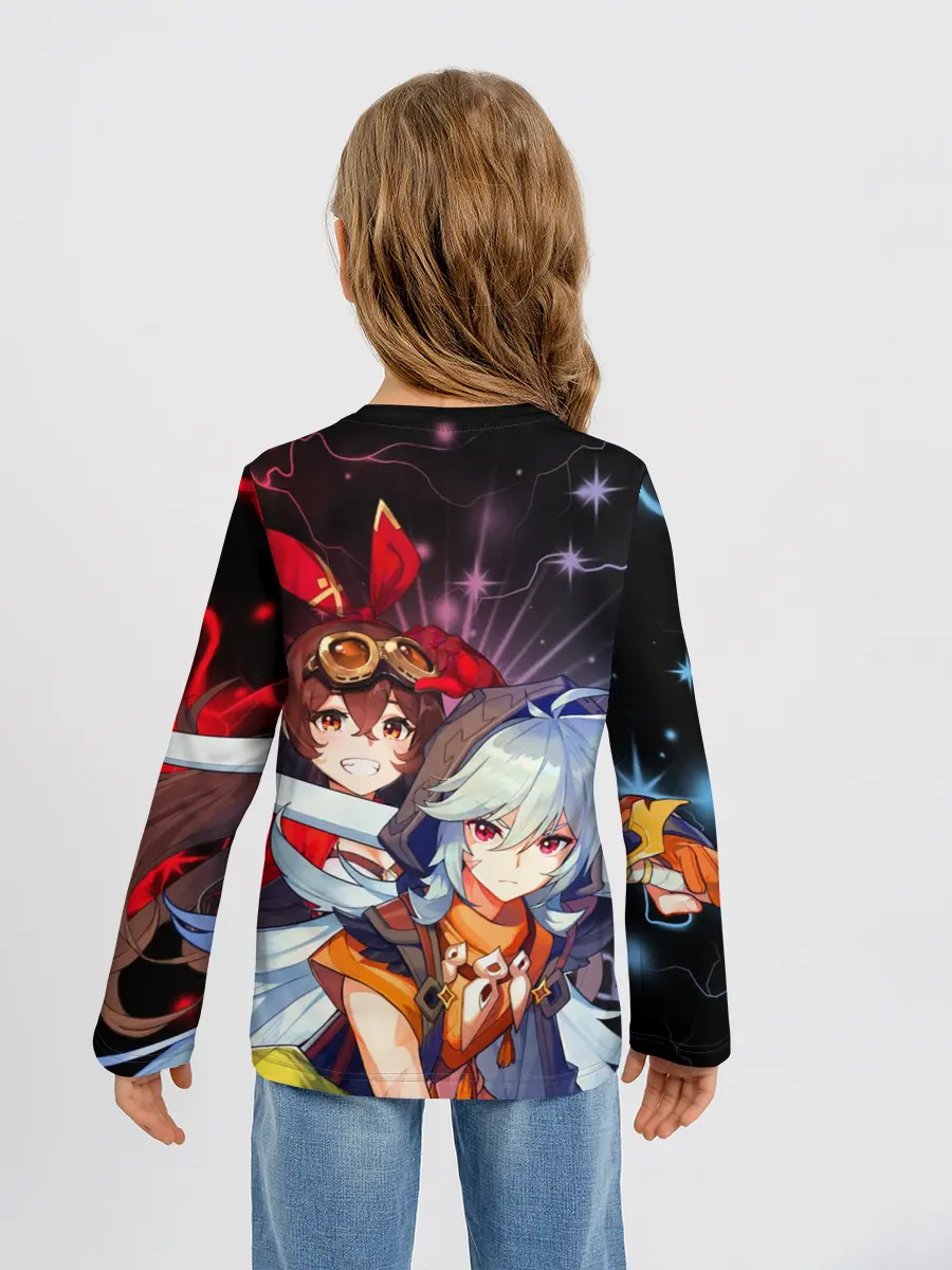 Детский лонгслив / Рэйзор и Эмбер, Genshin Impact