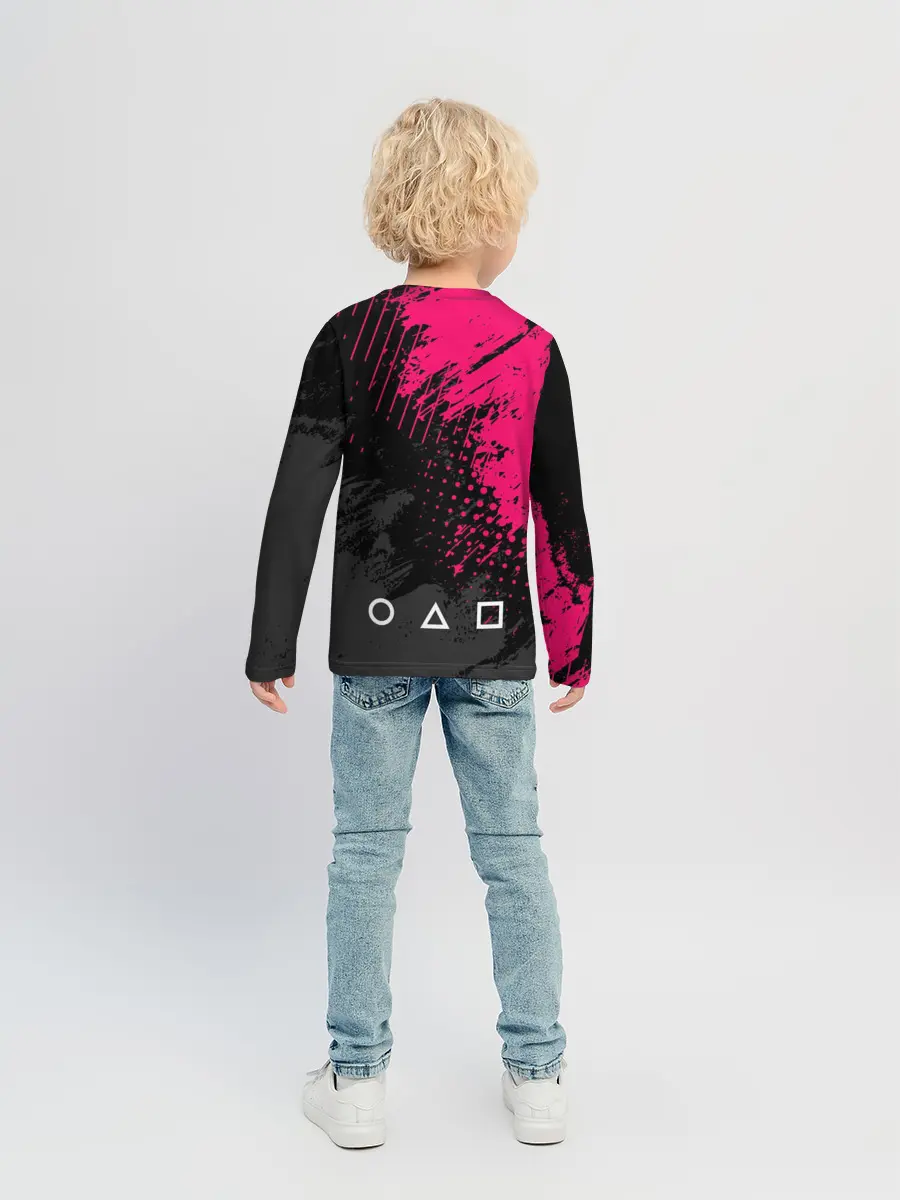 Детский лонгслив / Игра в кальмара | Логотип из интро