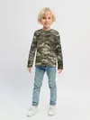 Детский лонгслив / Именной камуфляж Макс