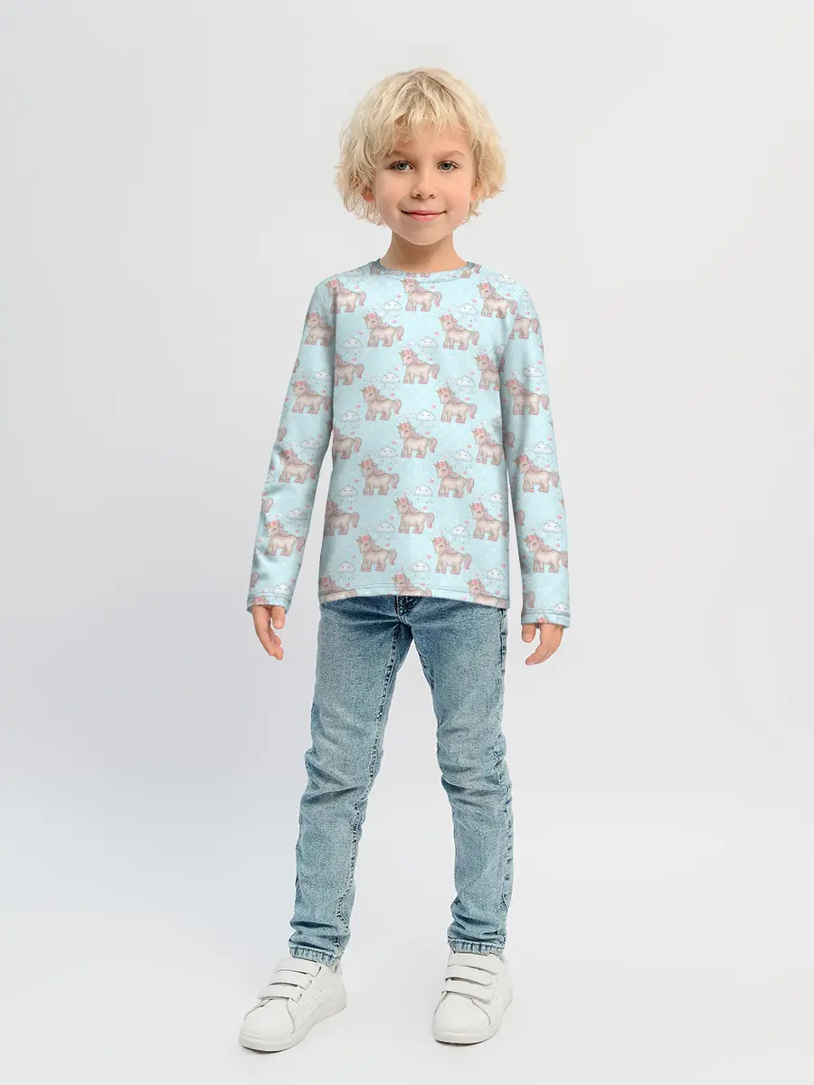 Детский лонгслив / Маленькие единороги