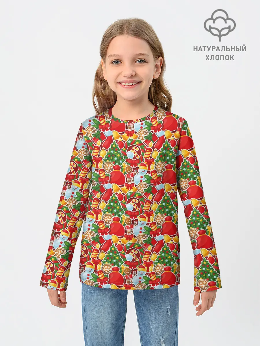 Детский лонгслив / Merry Christmas