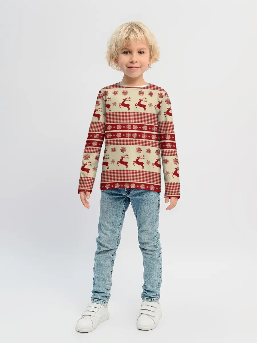 Детский лонгслив / Новогодние Олени!