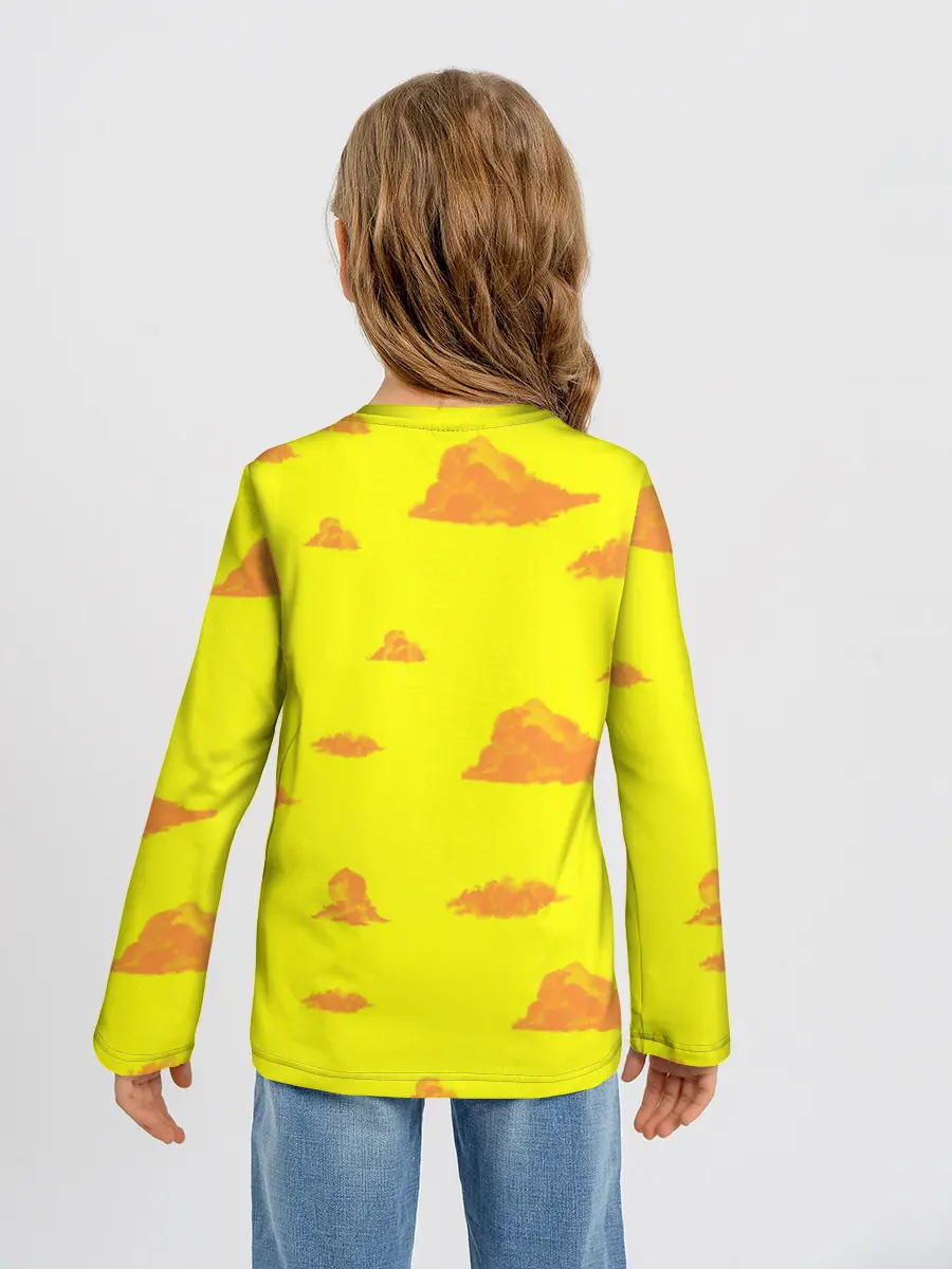 Детский лонгслив / Рыжие облака