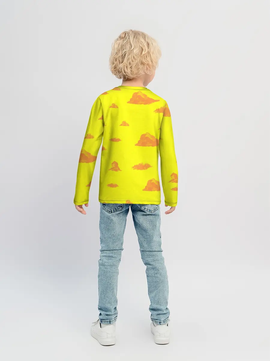 Детский лонгслив / Рыжие облака