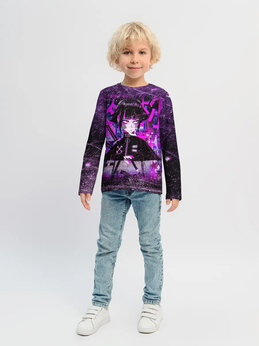 Детский лонгслив / Cyberpunk Samurai Anime