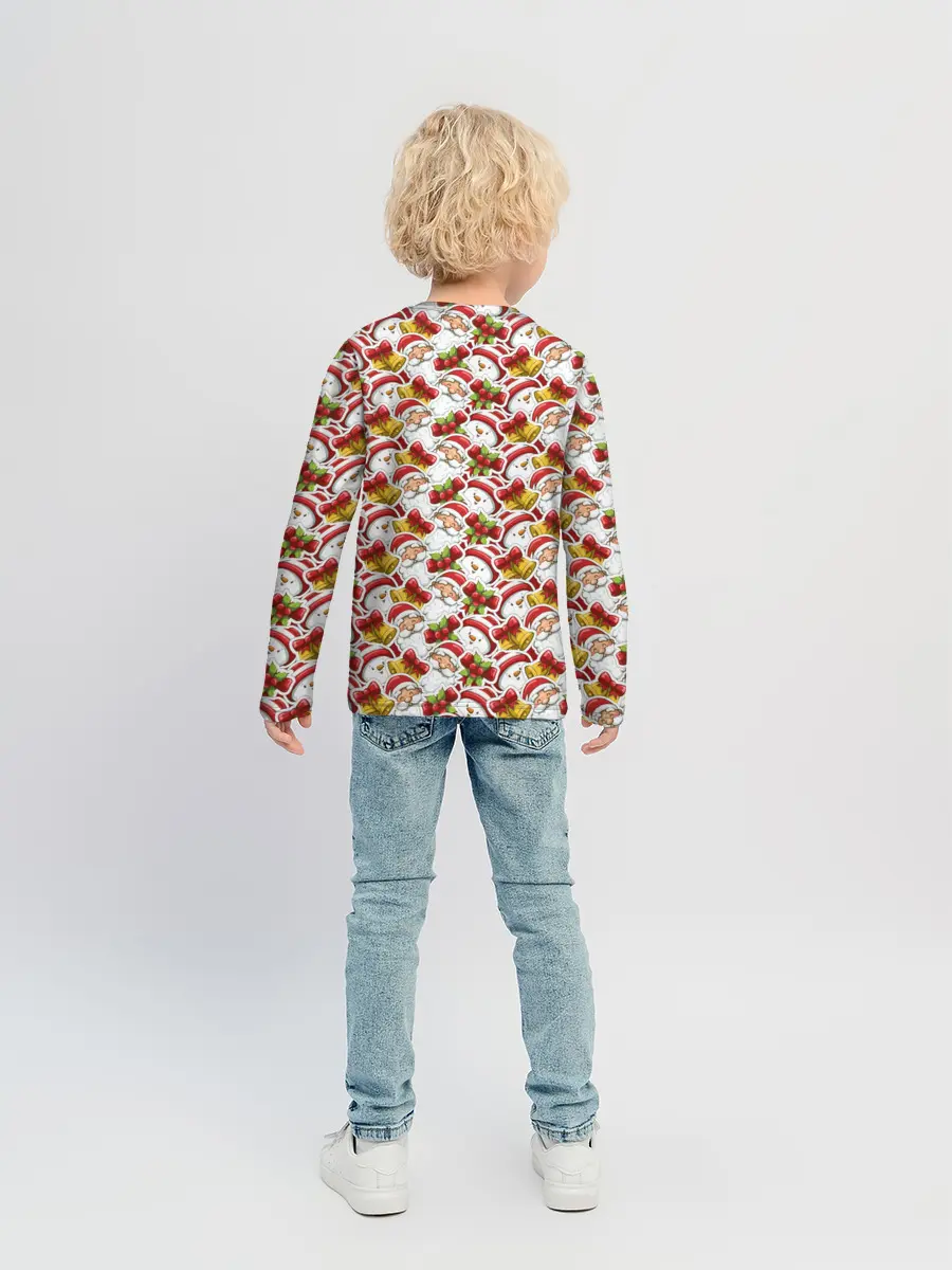 Детский лонгслив / Дед Мороз и Снеговик