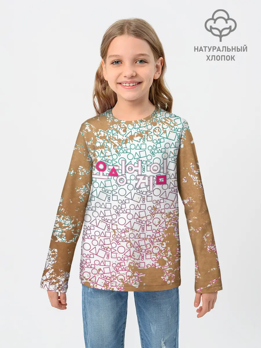 Детский лонгслив / Лого / Игра в кальмара
