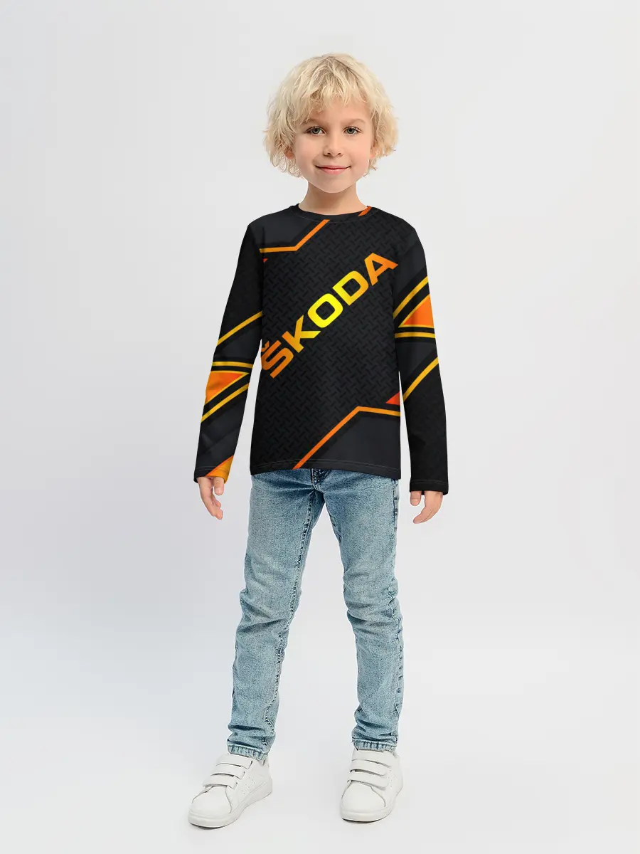 Детский лонгслив / Skoda Gold | Шкода
