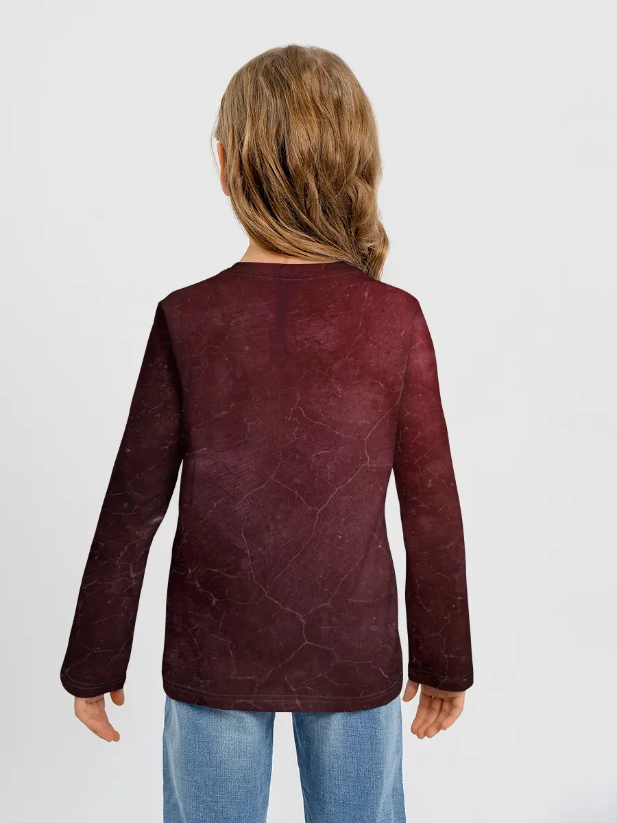 Детский лонгслив / TOYOTA | RED GRUNGE