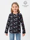 Детский лонгслив / Patern Halloween 6