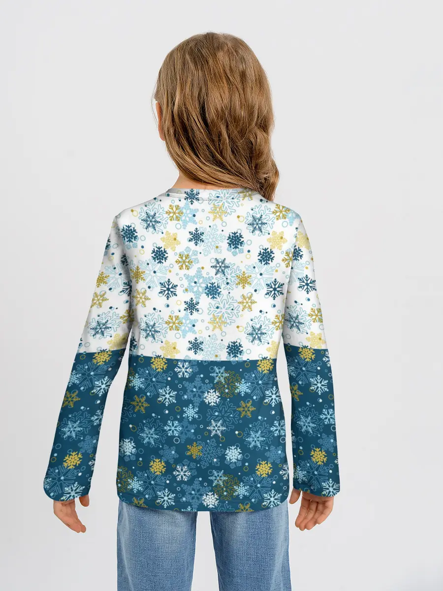 Детский лонгслив / Падают Снежинки