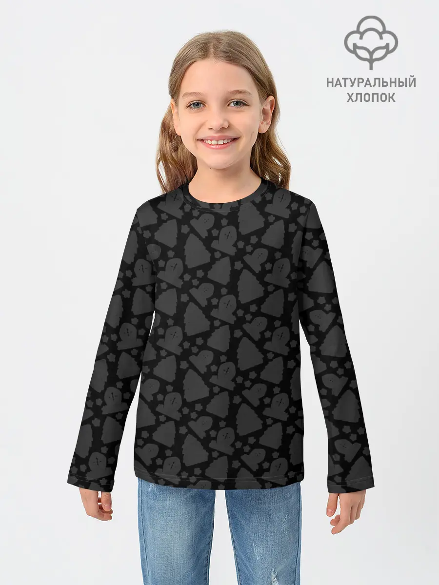 Детский лонгслив / Patern Halloween 8