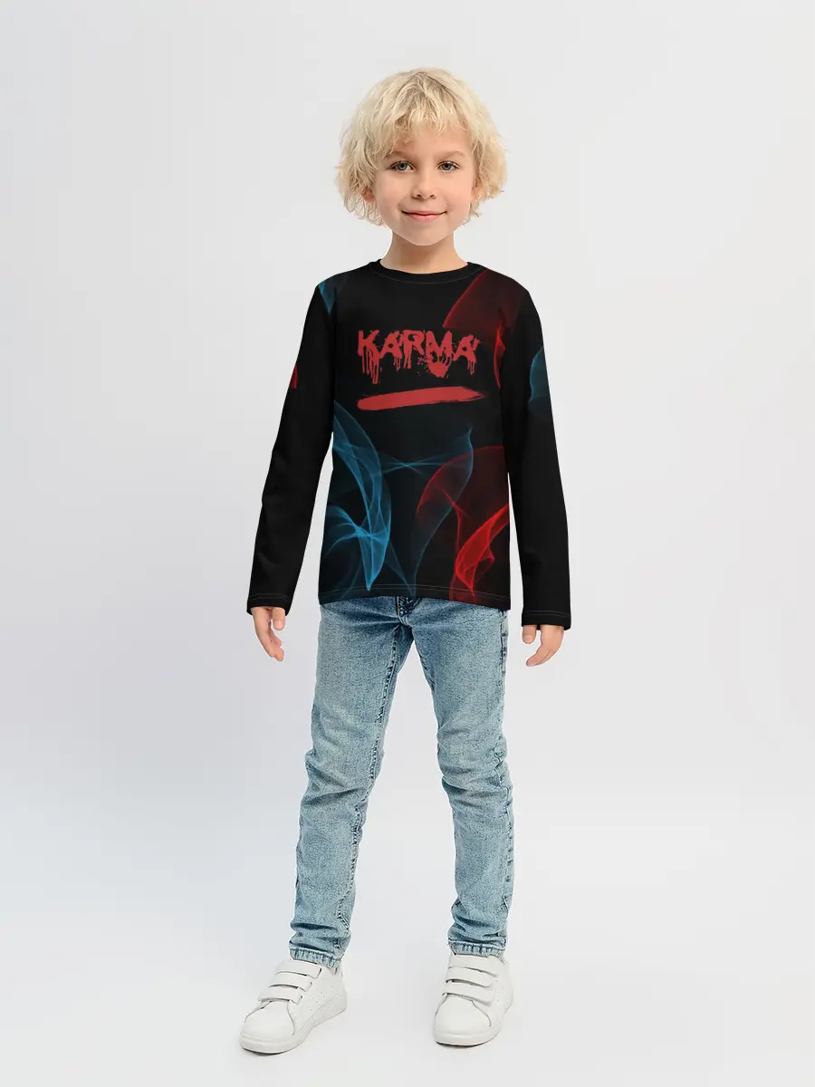 Детский лонгслив / Karma, No Fun