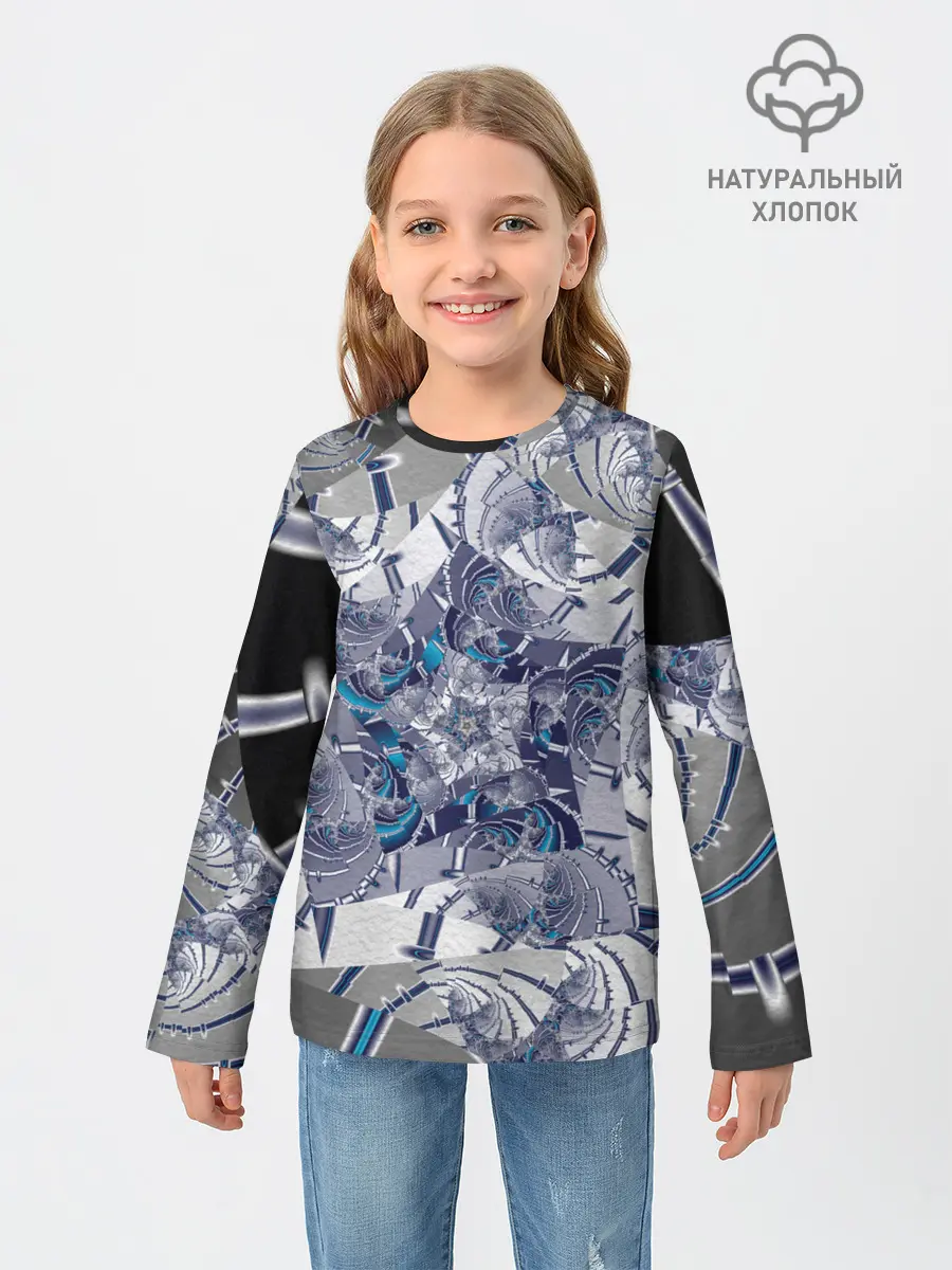 Детский лонгслив / Абстракция 499
