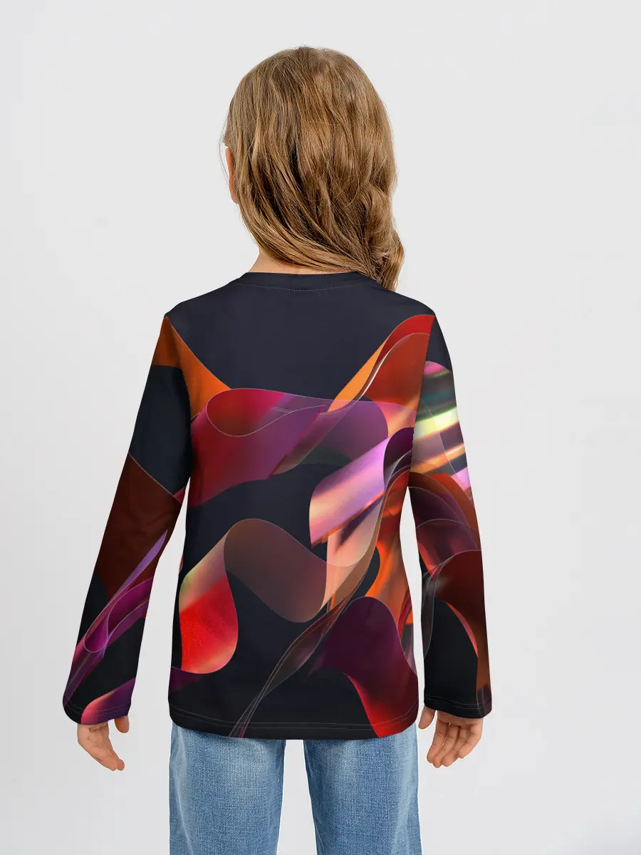 Детский лонгслив / Абстрактные ленты