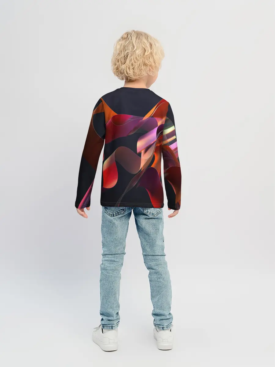 Детский лонгслив / Абстрактные ленты