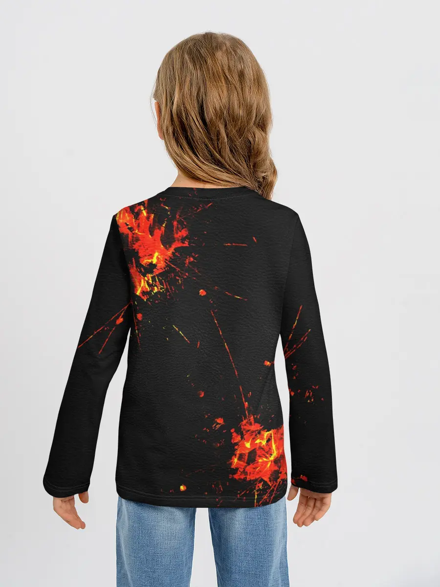 Детский лонгслив / Karma No Fun | Огонь