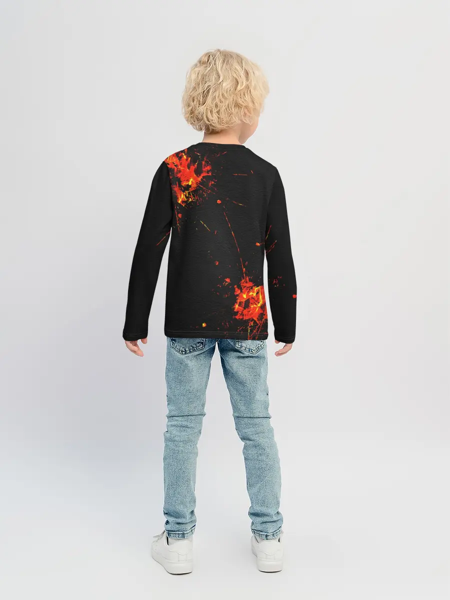 Детский лонгслив / Karma No Fun | Огонь