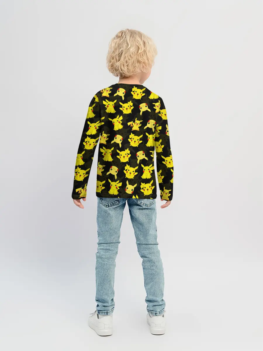 Детский лонгслив / ПИКАЧУ ПАТТЕРН / PIKA PIKACHU /