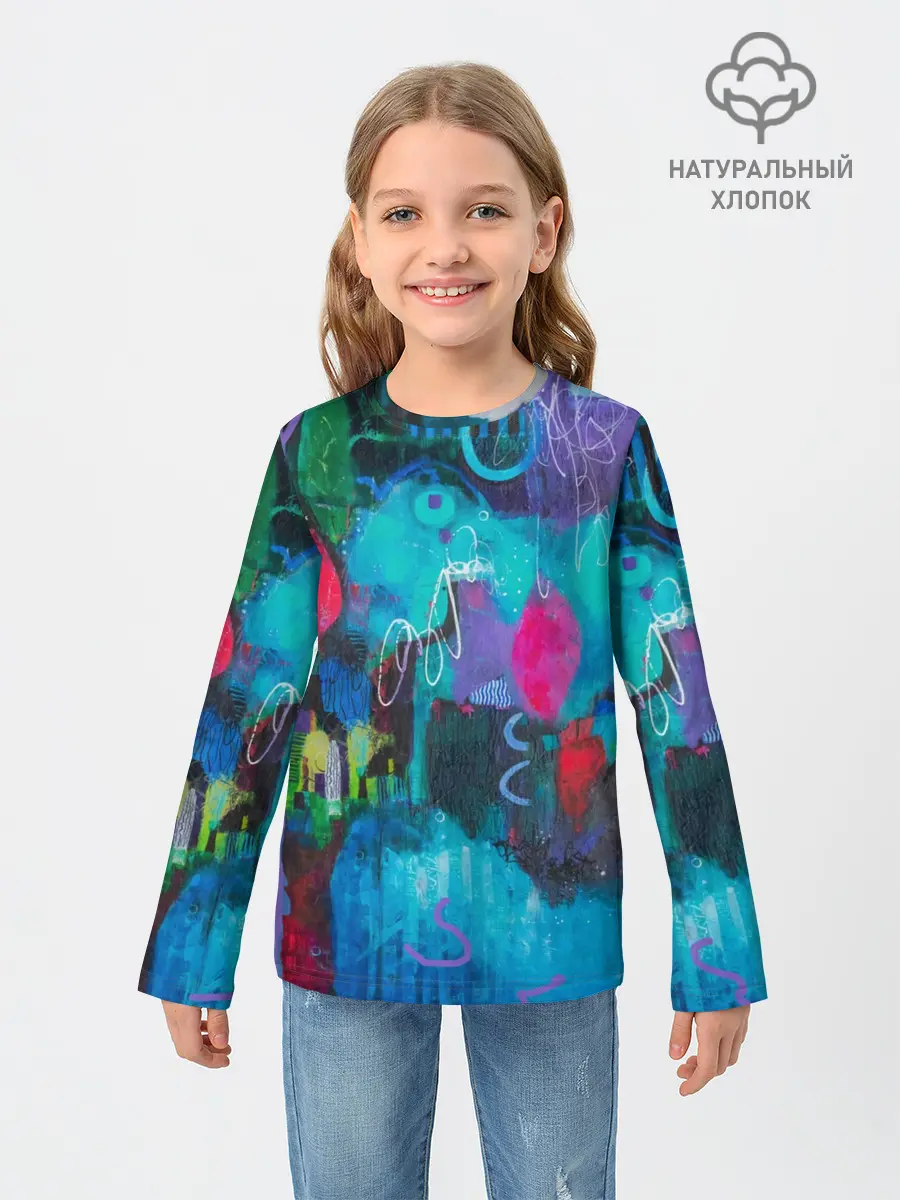 Детский лонгслив / Морская глубина