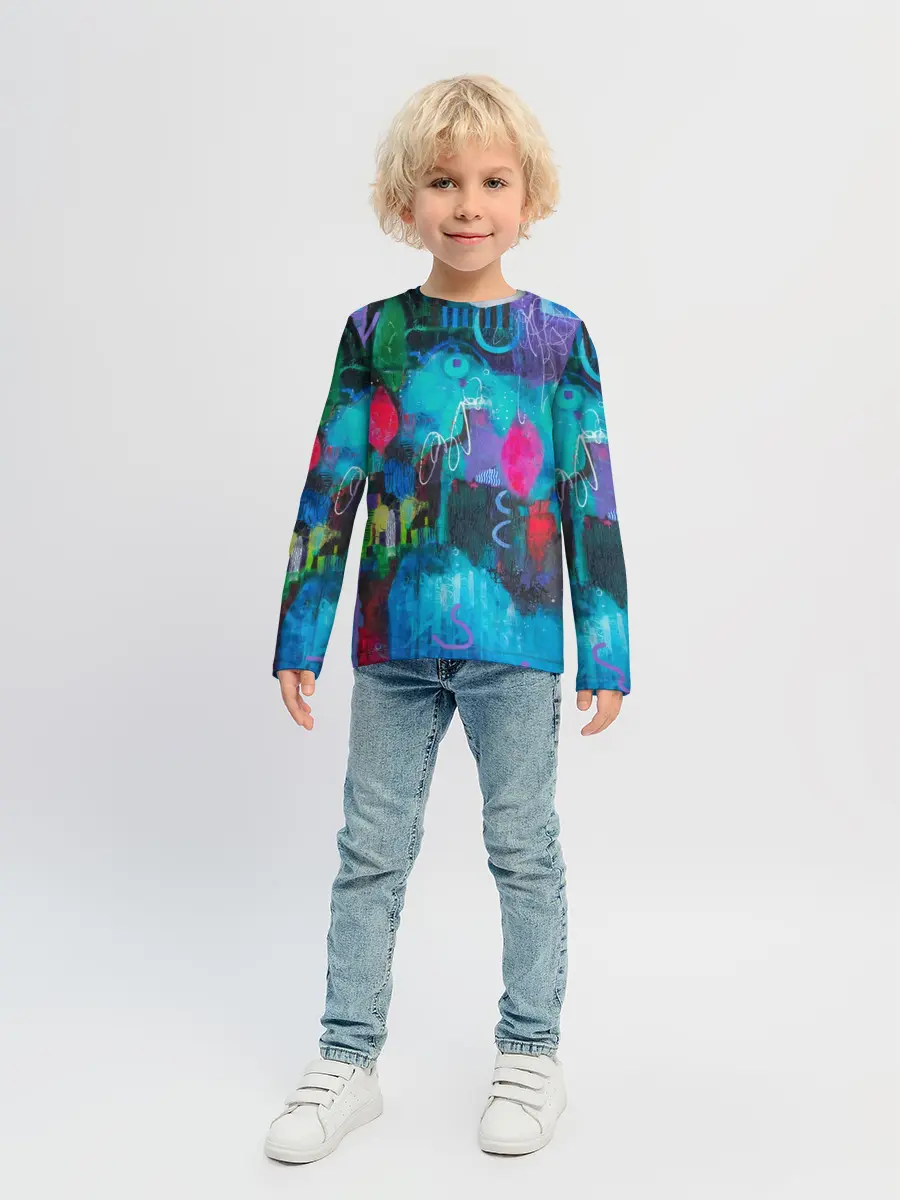Детский лонгслив / Морская глубина