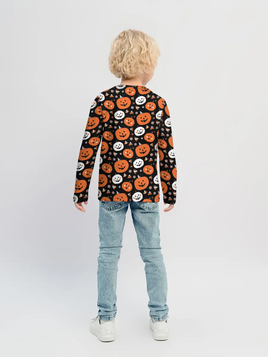 Детский лонгслив / Patern Halloween 17