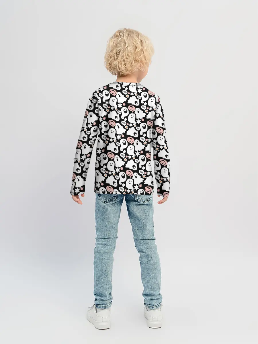 Детский лонгслив / Patern Halloween 19