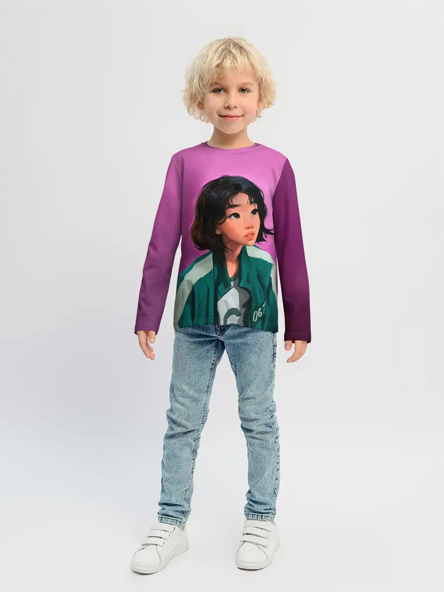 Детский лонгслив / 067 игра в кальмара