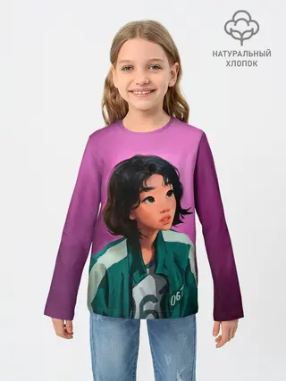 Детский лонгслив / 067 игра в кальмара