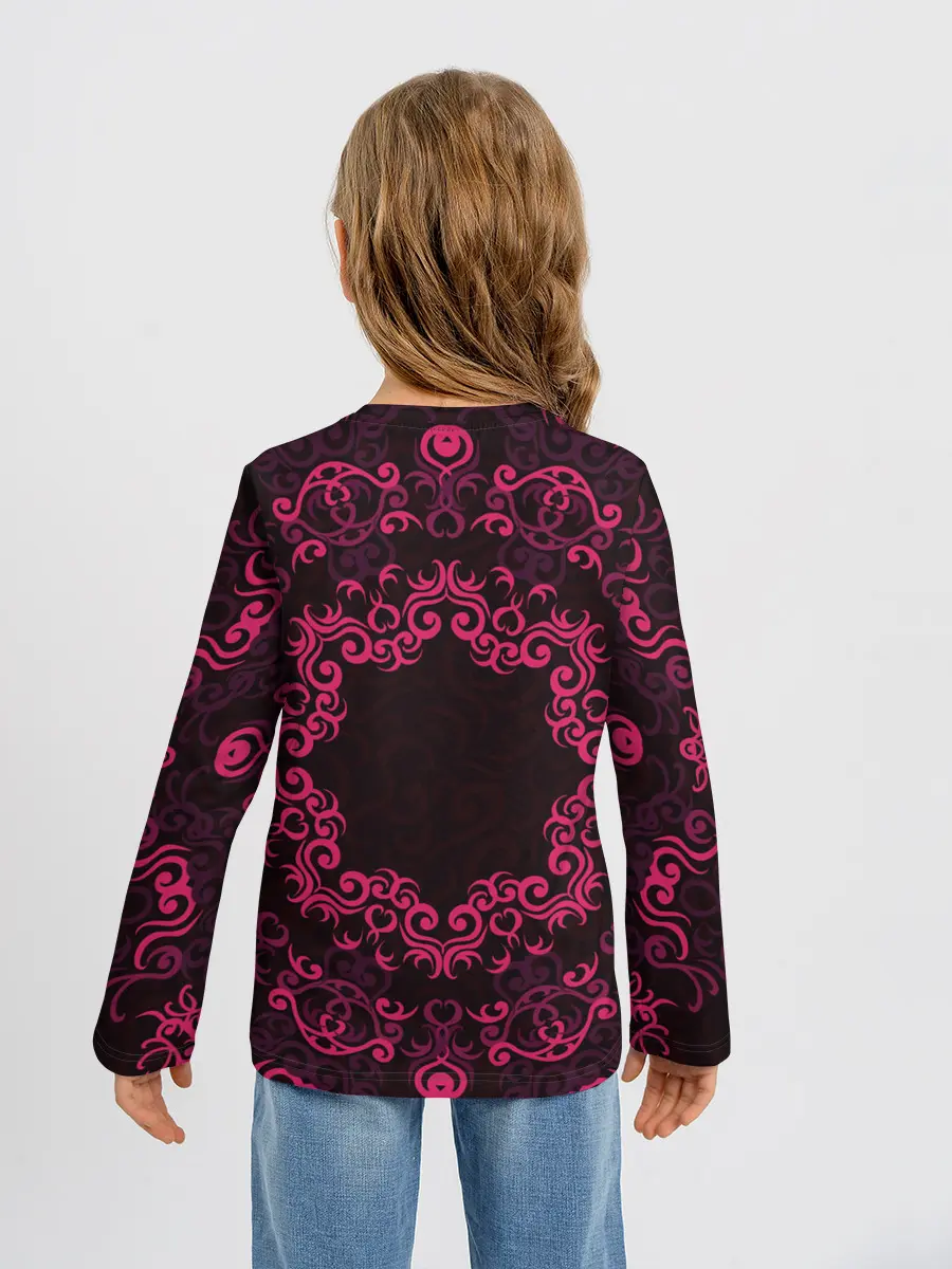 Детский лонгслив / красивый орнамент